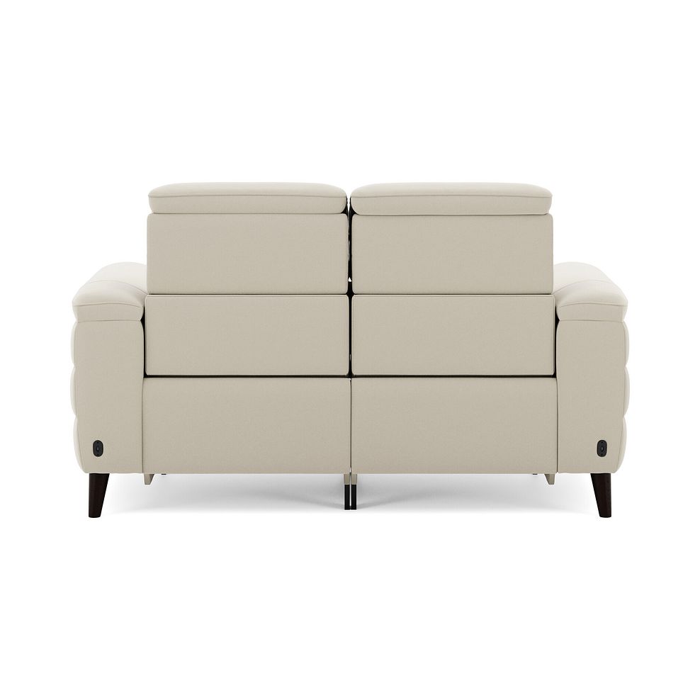 Cassius 2 Seater Power Recliner Sofa in Bella Barley White Fabric 6