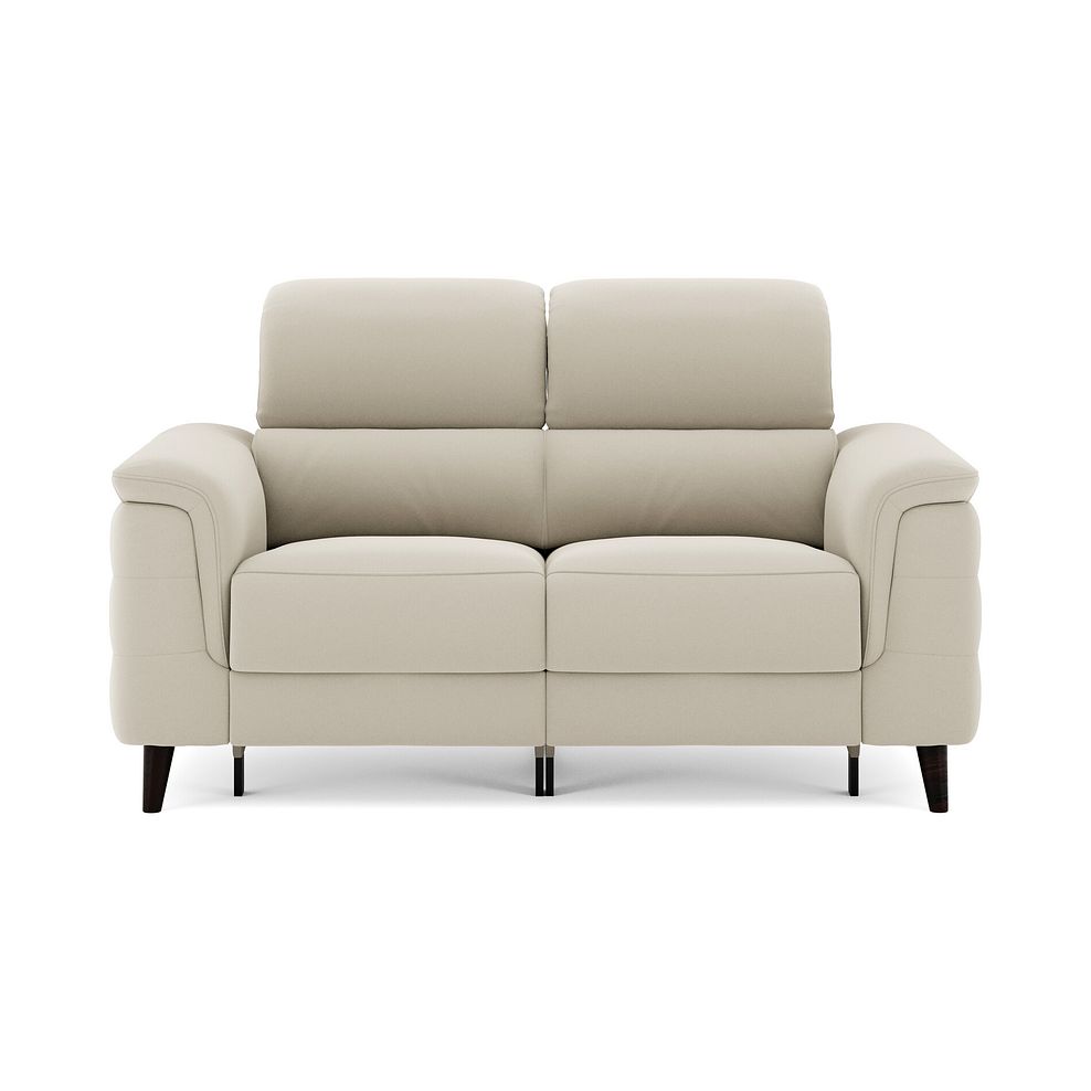 Cassius 2 Seater Power Recliner Sofa in Bella Barley White Fabric 3