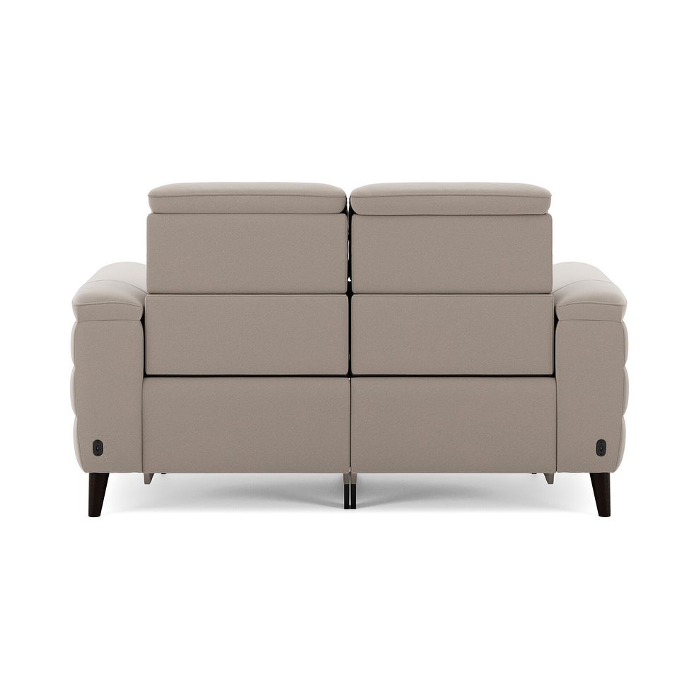 Cassius 2 Seater Power Recliner Sofa in Bella Latte Fabric 6