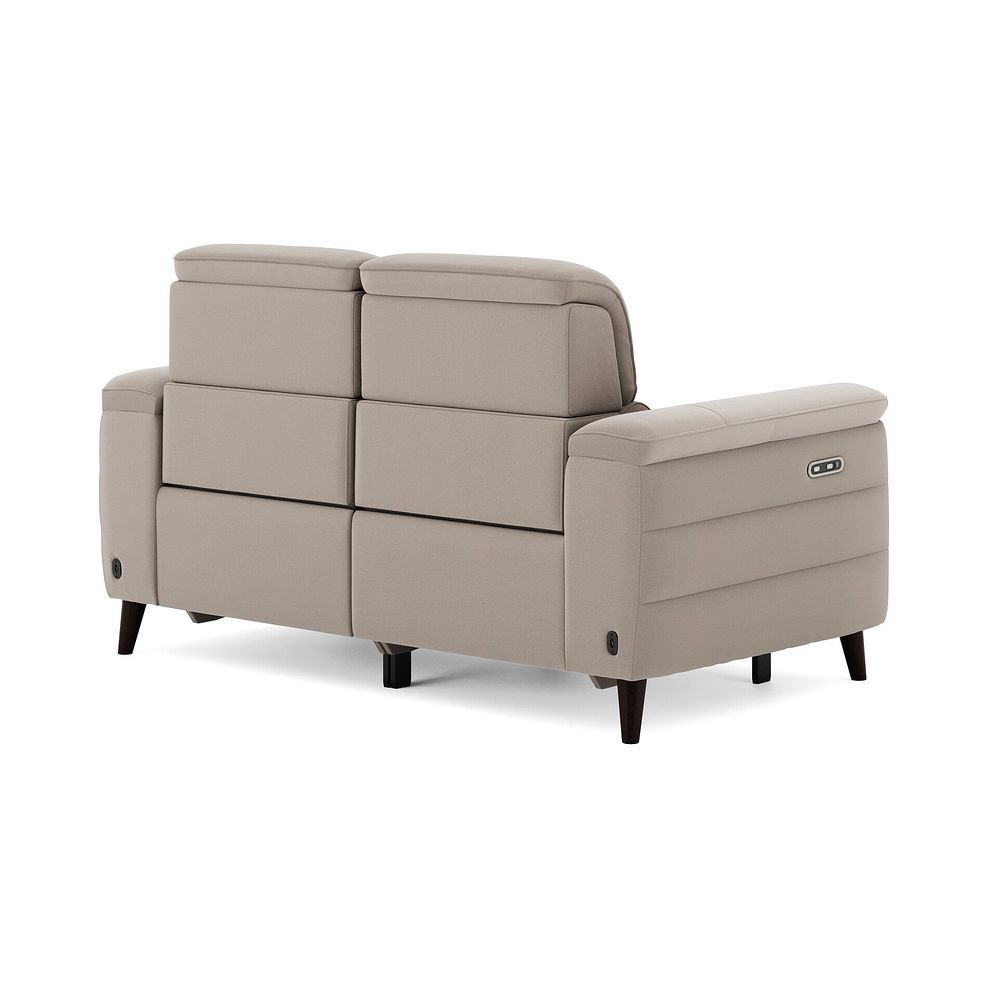 Cassius 2 Seater Power Recliner Sofa in Bella Latte Fabric 5