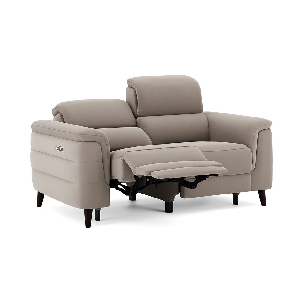 Cassius 2 Seater Power Recliner Sofa in Bella Latte Fabric 2
