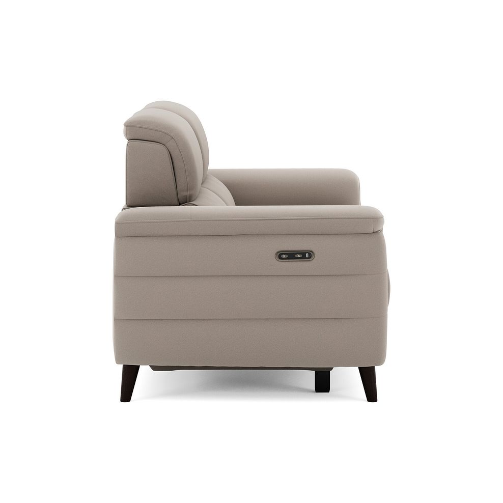 Cassius 2 Seater Power Recliner Sofa in Bella Latte Fabric 4