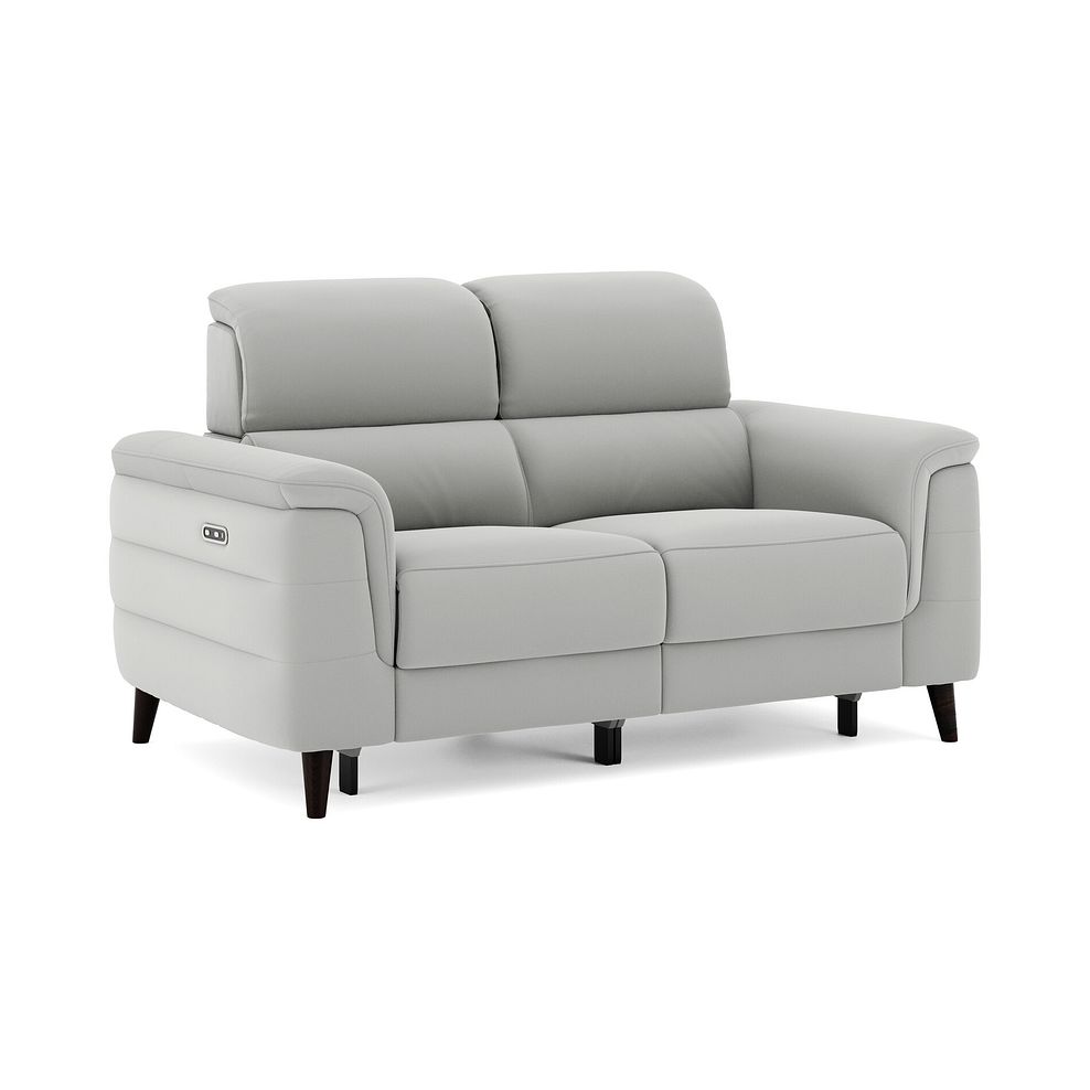 Cassius 2 Seater Power Recliner Sofa in Bella Lead Grey Fabric 1