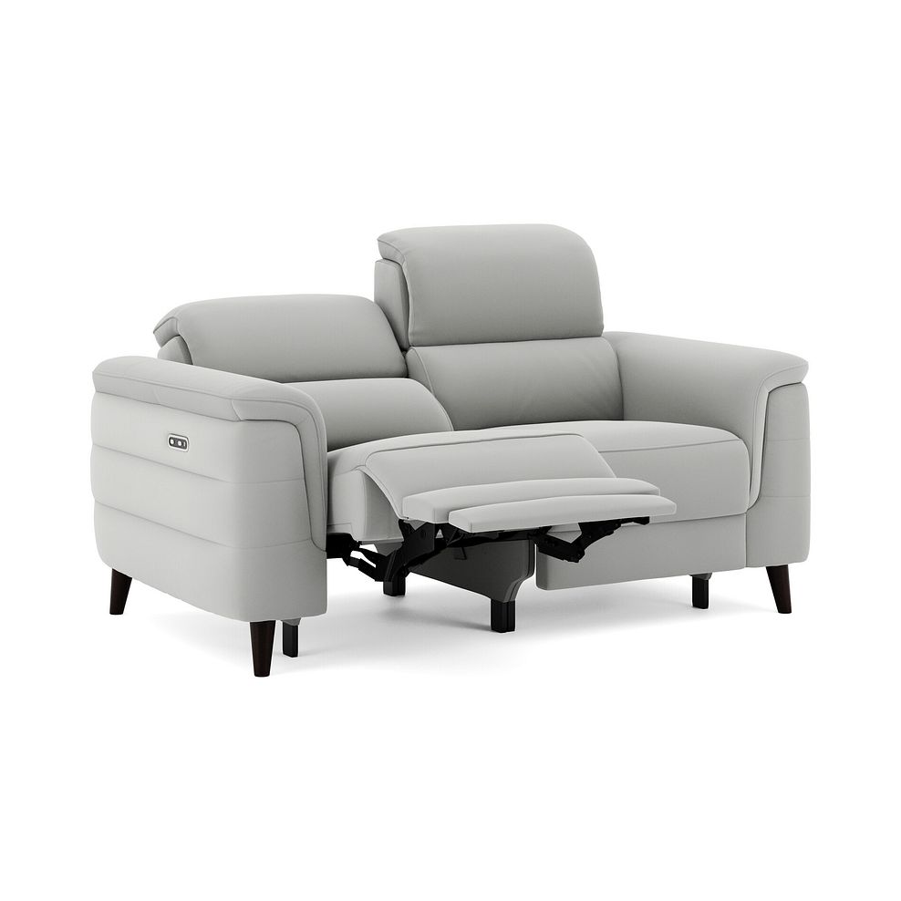 Cassius 2 Seater Power Recliner Sofa in Bella Lead Grey Fabric 2