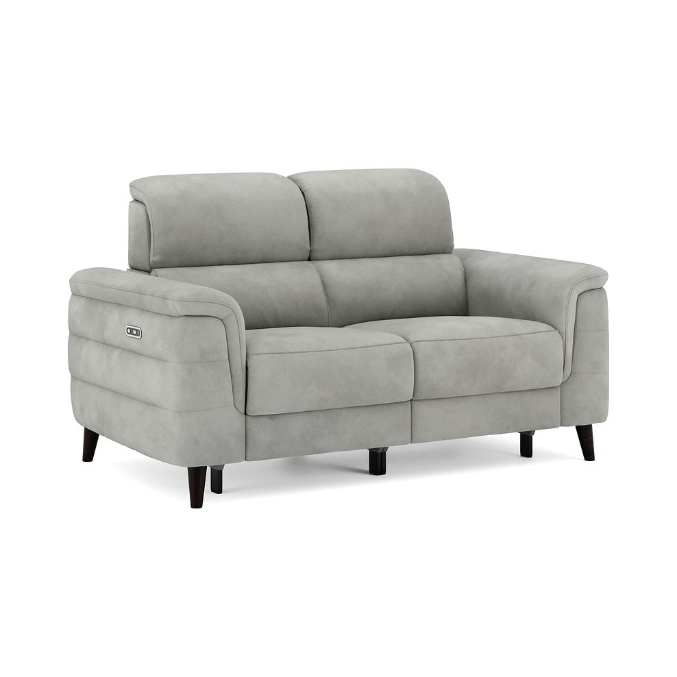 Cassius 2 Seater Power Recliner Sofa in Dexter Stone Fabric 1