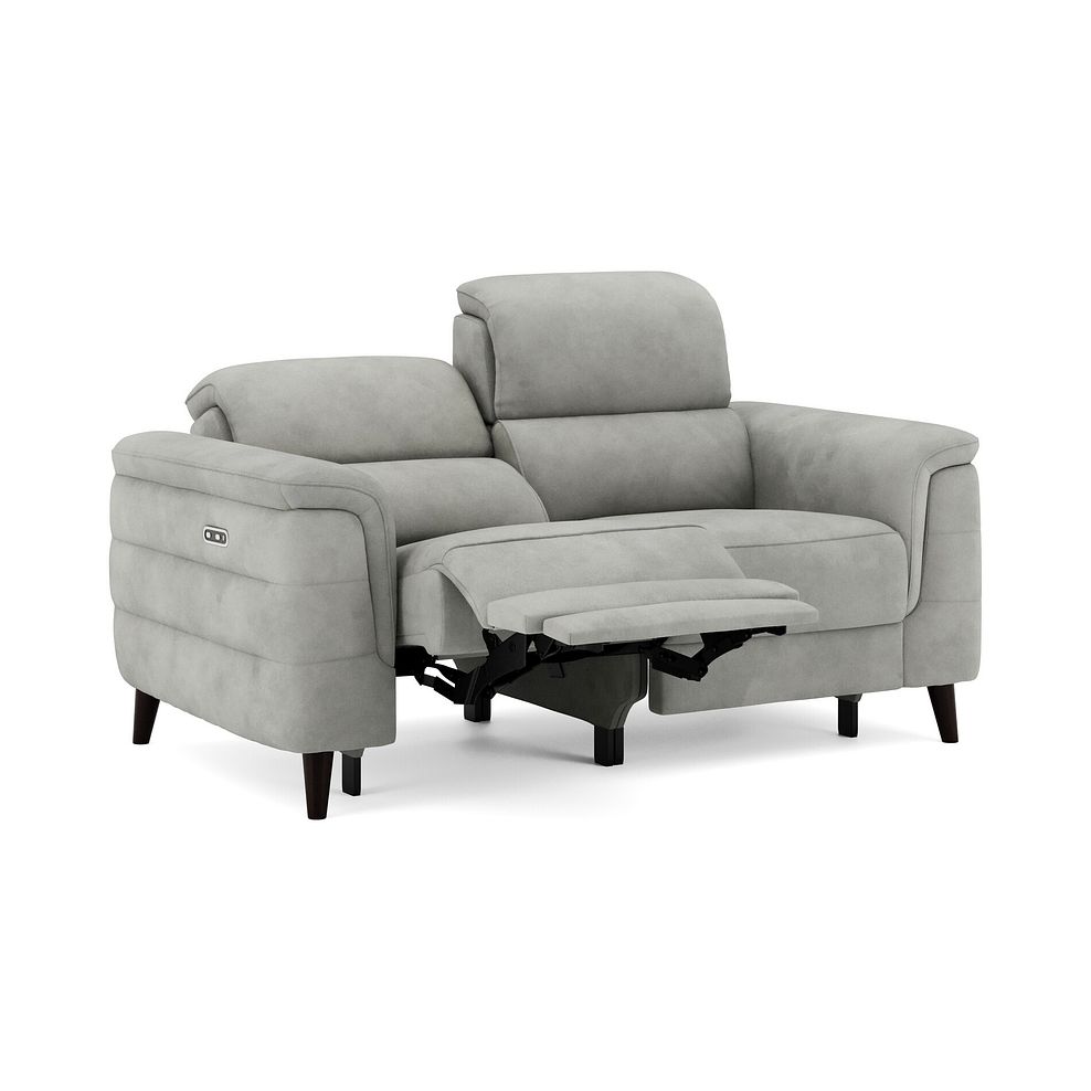 Cassius 2 Seater Power Recliner Sofa in Dexter Stone Fabric 2