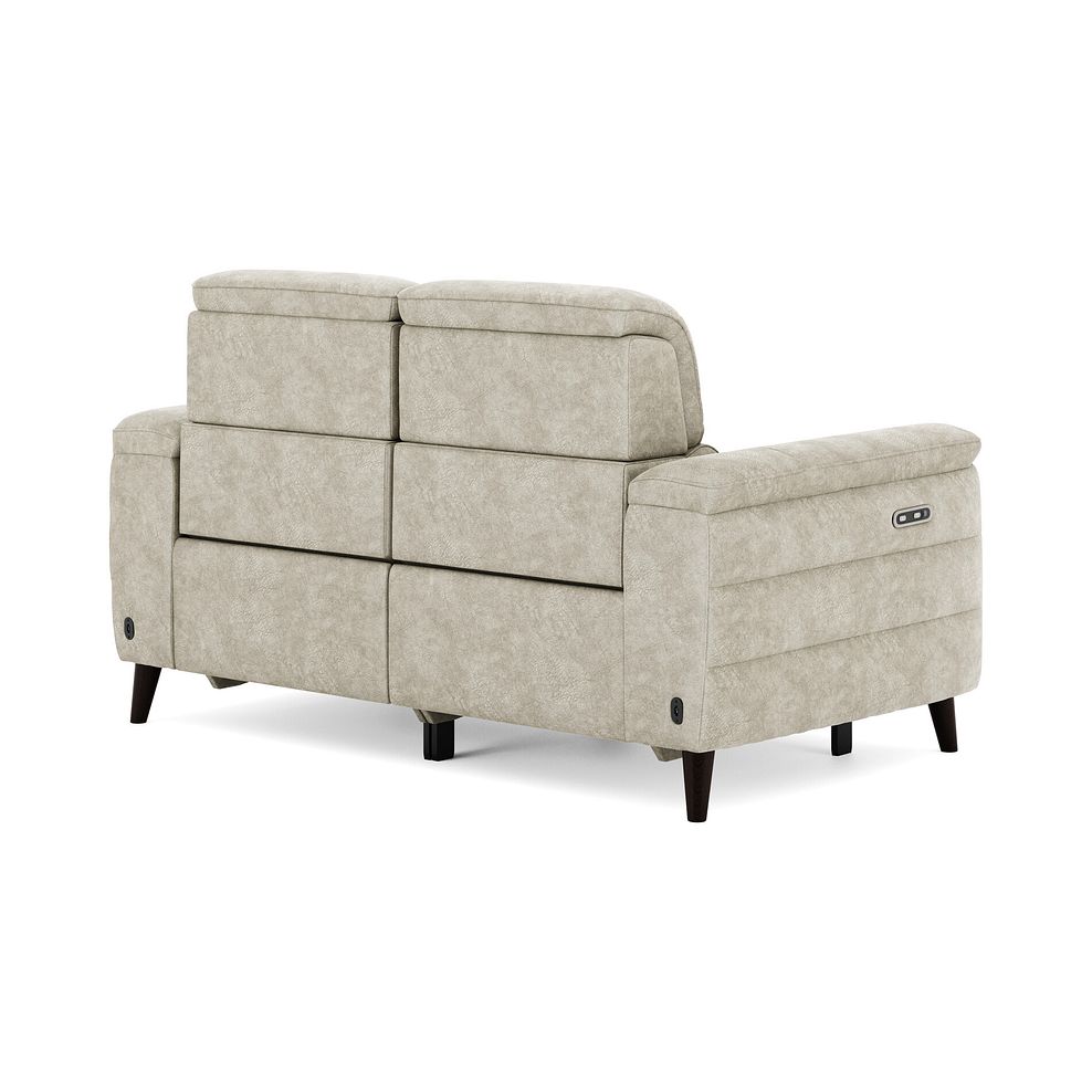 Cassius 2 Seater Power Recliner Sofa in Marble Cream Fabric 5
