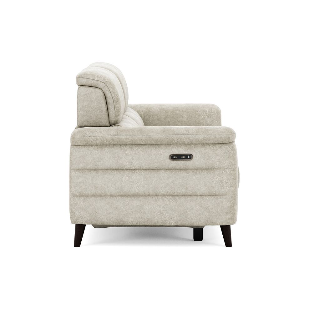 Cassius 2 Seater Power Recliner Sofa in Marble Cream Fabric 4