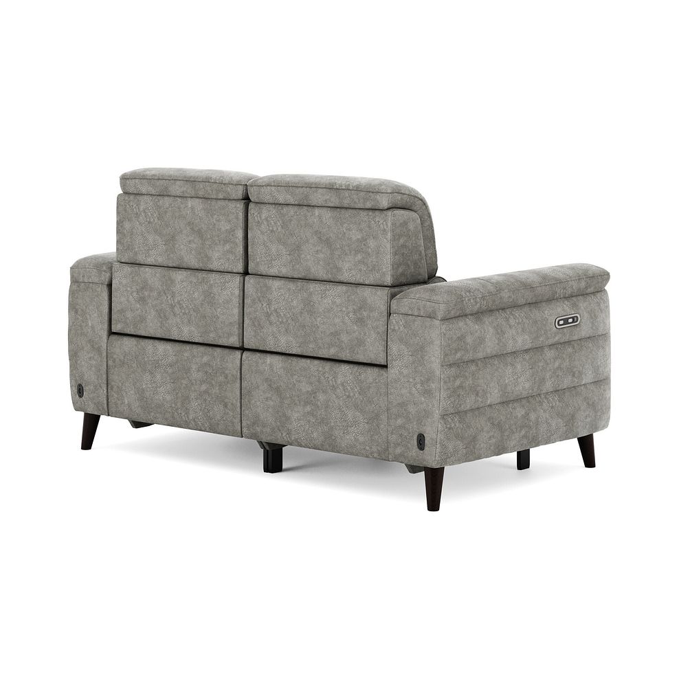 Cassius 2 Seater Power Recliner Sofa in Marble Mink Fabric 5