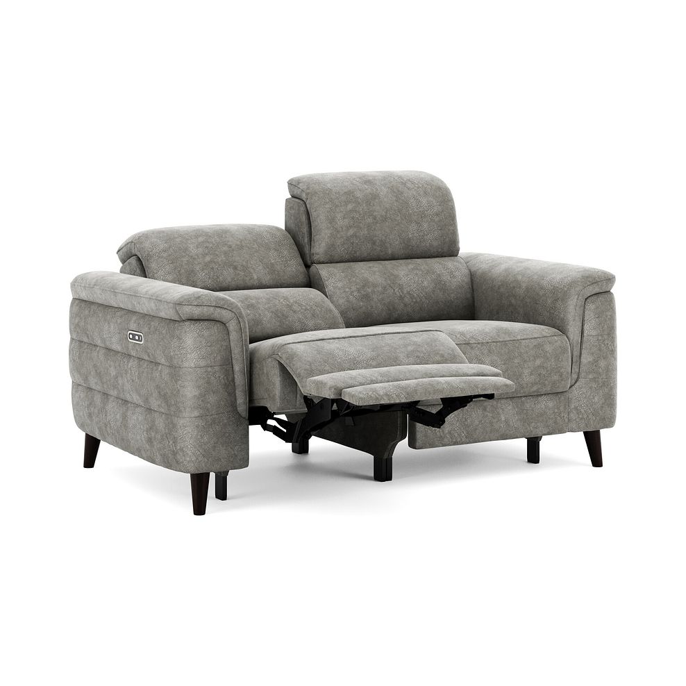 Cassius 2 Seater Power Recliner Sofa in Marble Mink Fabric 2