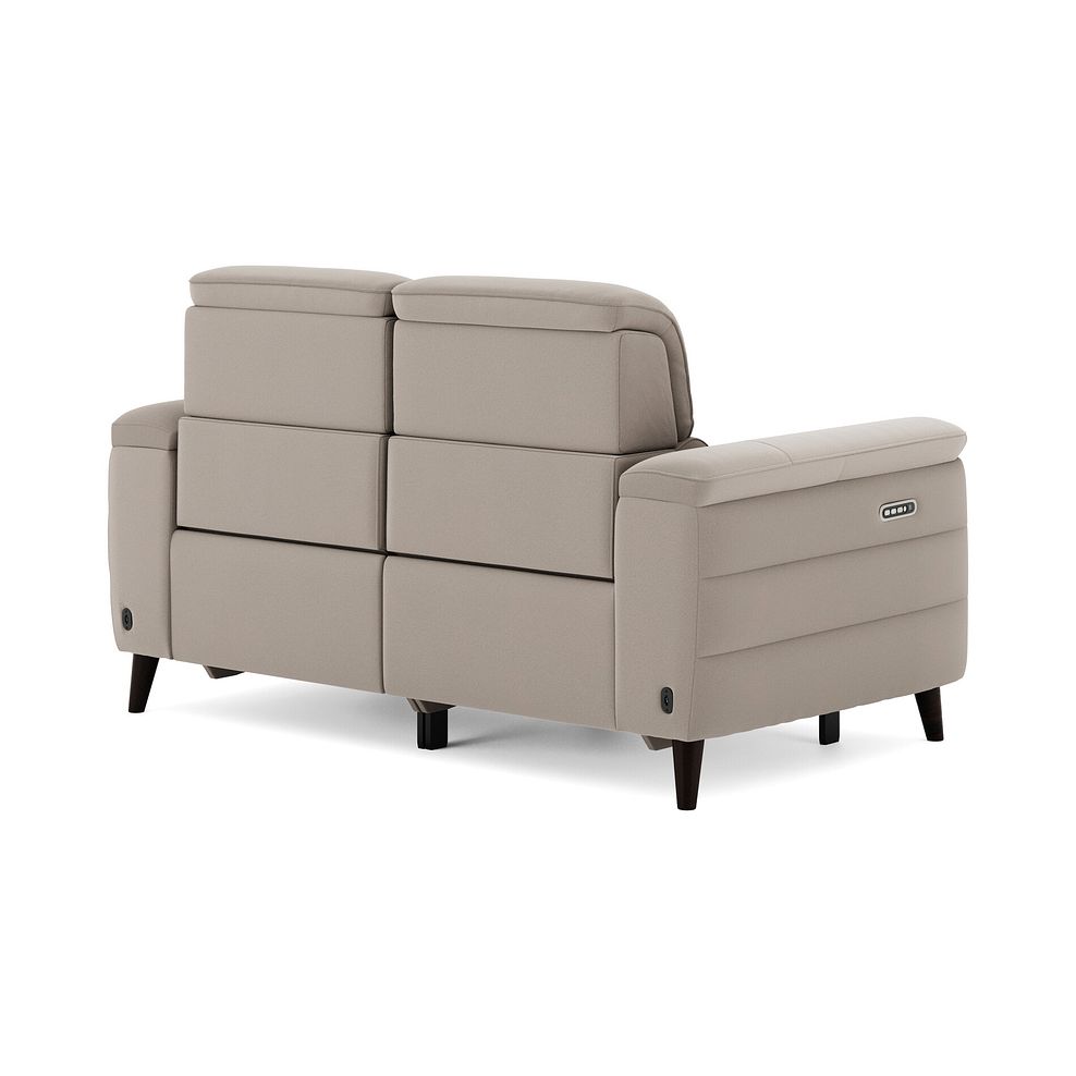 Cassius 2 Seater Power Recliner Sofa with Adjustable Power Headrests and Speakers in Bella Latte Fabric 5
