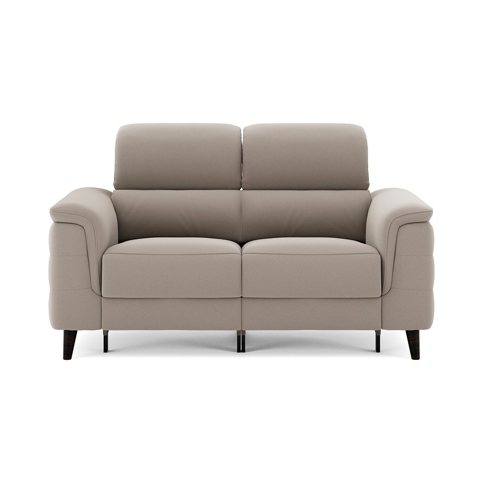 Cassius 2 Seater Power Recliner Sofa with Adjustable Power Headrests and Speakers in Bella Latte Fabric 3