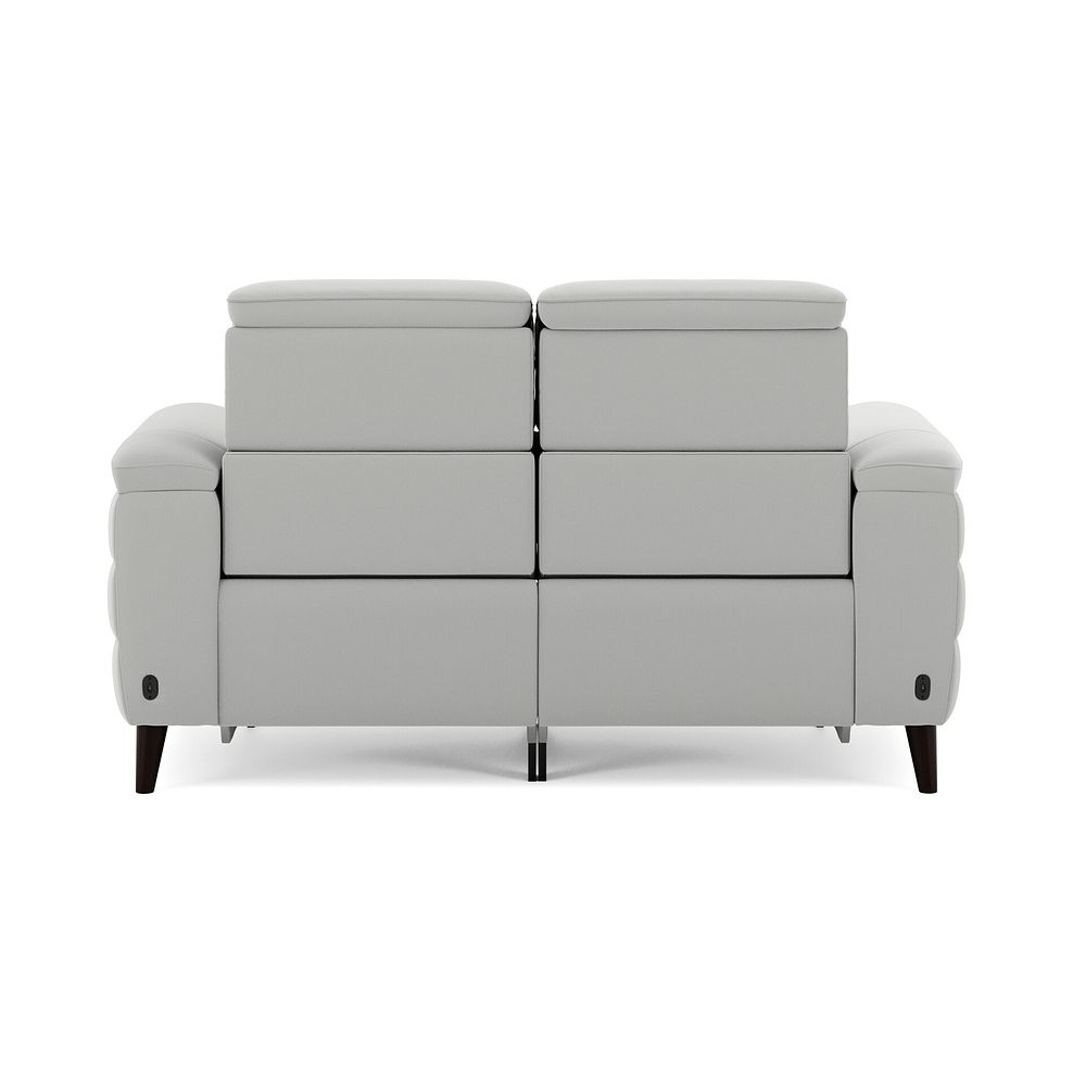 Cassius 2 Seater Power Recliner Sofa with Adjustable Power Headrests and Speakers in Bella Lead Grey Fabric 6