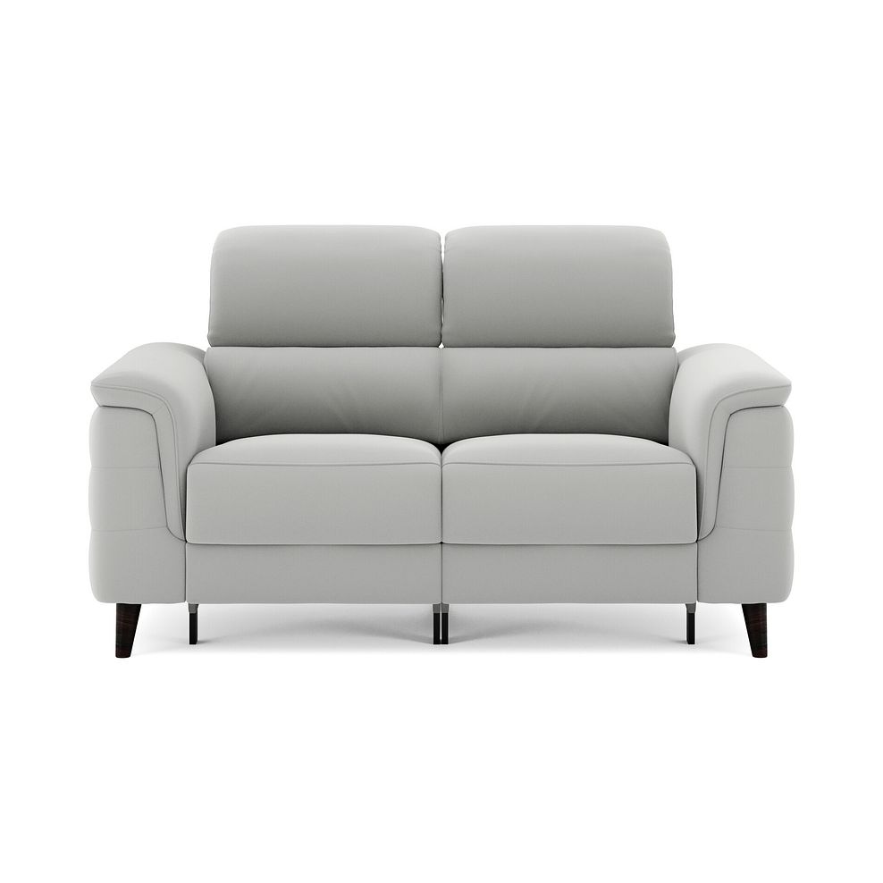 Cassius 2 Seater Power Recliner Sofa with Adjustable Power Headrests and Speakers in Bella Lead Grey Fabric 3