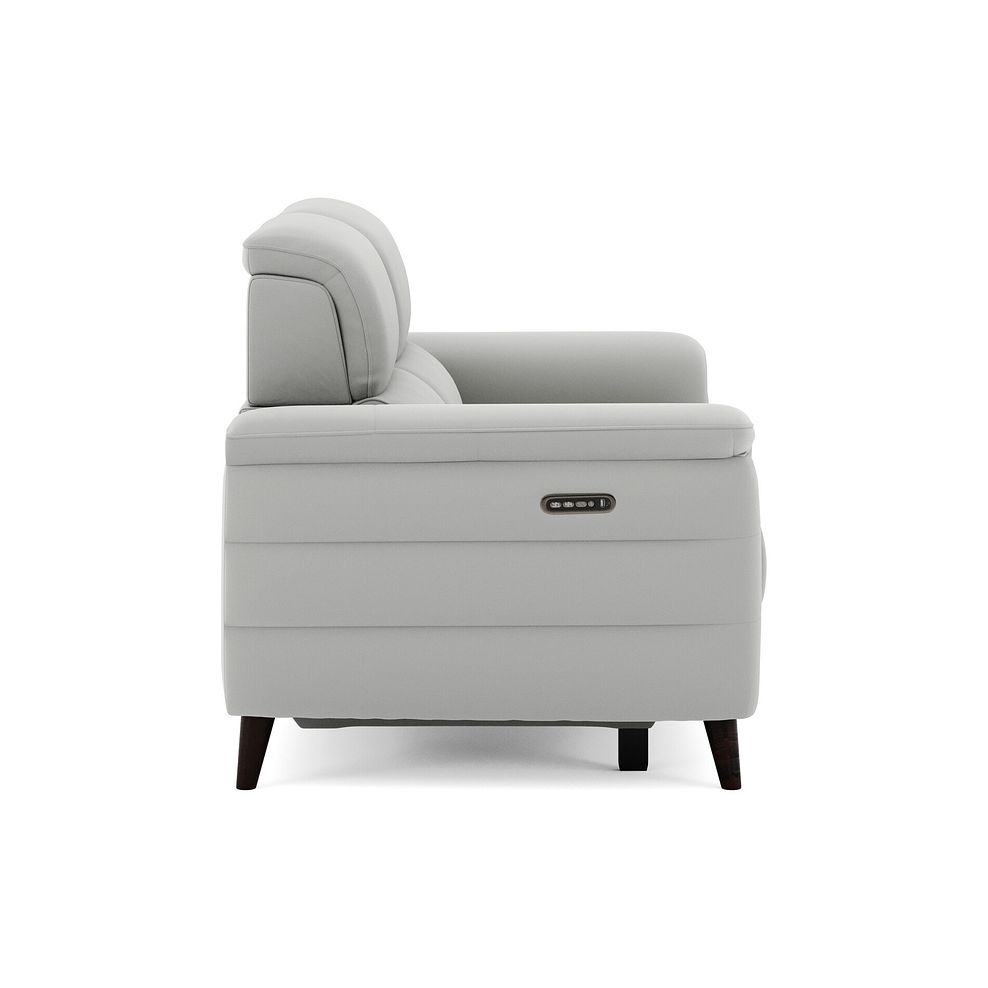 Cassius 2 Seater Power Recliner Sofa with Adjustable Power Headrests and Speakers in Bella Lead Grey Fabric 4
