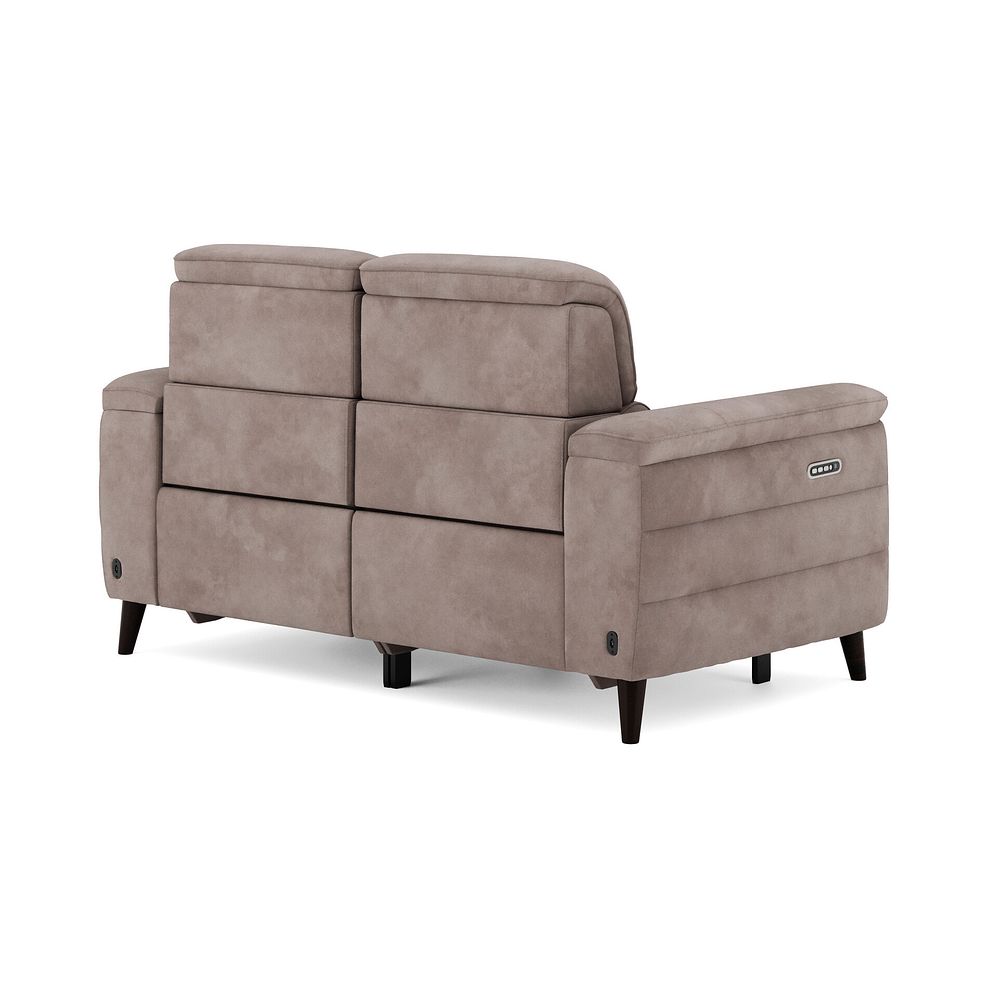 Cassius 2 Seater Power Recliner Sofa with Adjustable Power Headrests and Speakers in Dexter Nutmeg Fabric 5