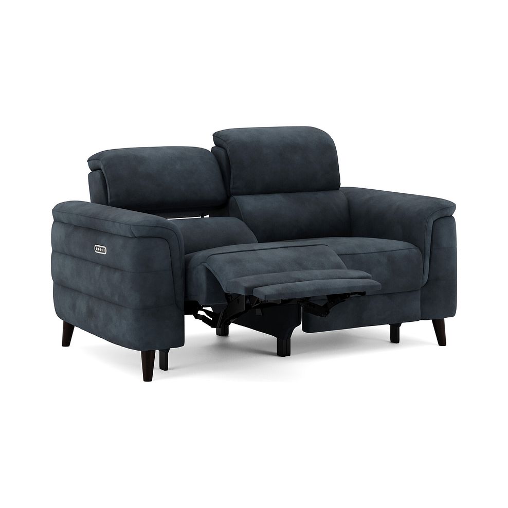 Cassius 2 Seater Power Recliner Sofa with Adjustable Power Headrests and Speakers in Dexter Shadow Fabric 2