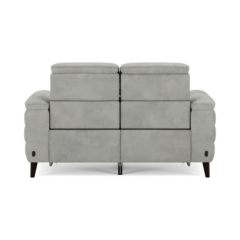 Cassius 2 Seater Power Recliner Sofa with Adjustable Power Headrests and Speakers in Dexter Stone Fabric 6