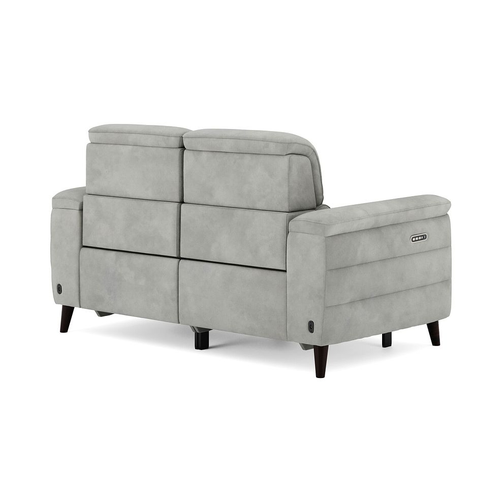 Cassius 2 Seater Power Recliner Sofa with Adjustable Power Headrests and Speakers in Dexter Stone Fabric 5