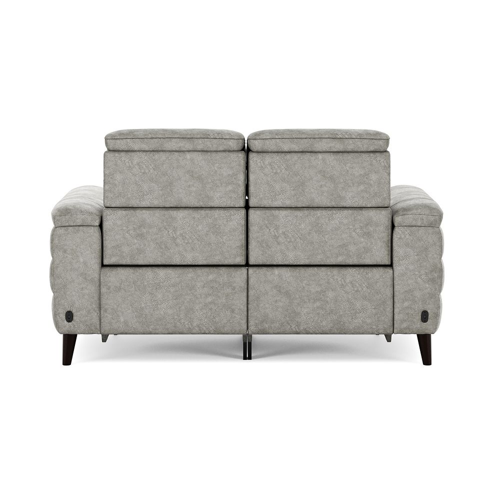Cassius 2 Seater Power Recliner Sofa with Adjustable Power Headrests and Speakers in Marble Mink Fabric 6