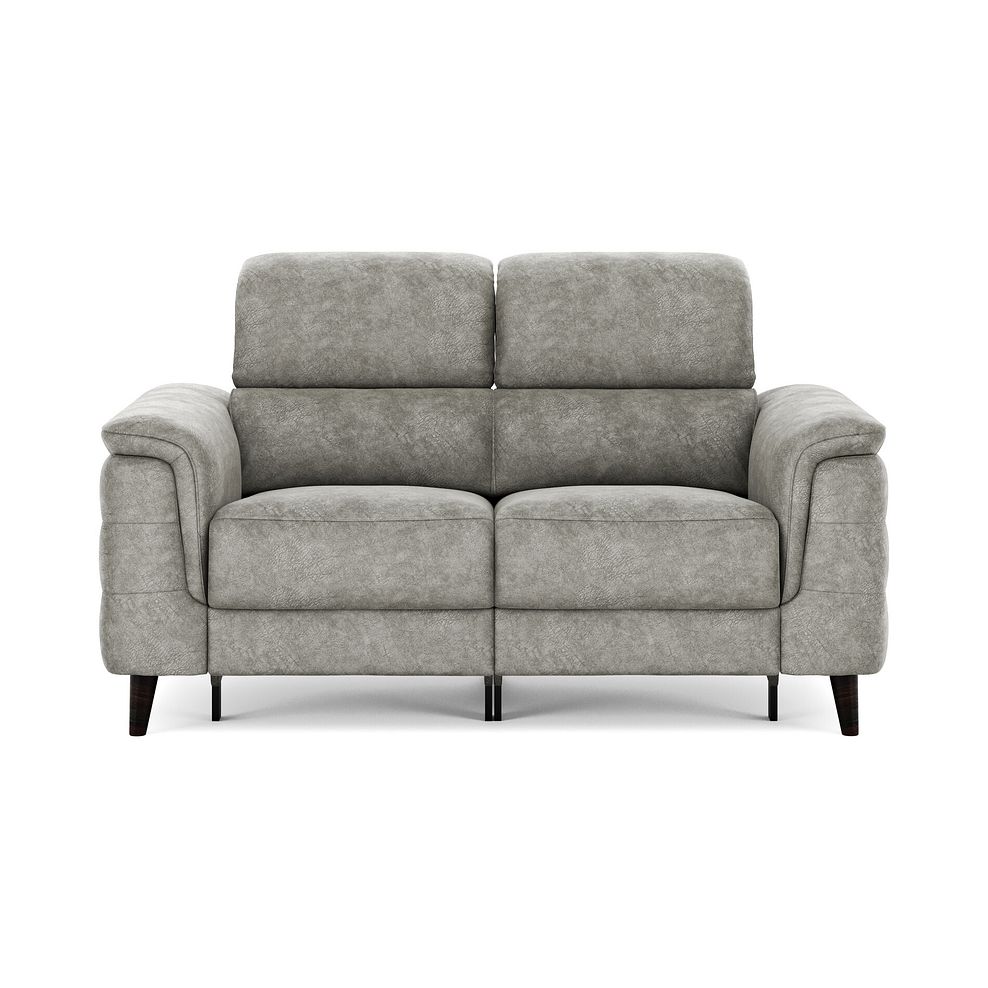 Cassius 2 Seater Power Recliner Sofa with Adjustable Power Headrests and Speakers in Marble Mink Fabric 3