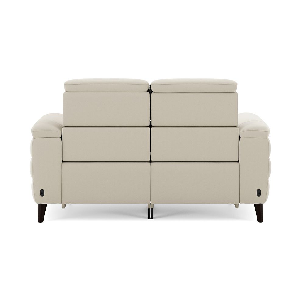 Cassius 2 Seater Power Recliner Sofa with Adjustable Power Headrests in Bella Barley White Fabric 6