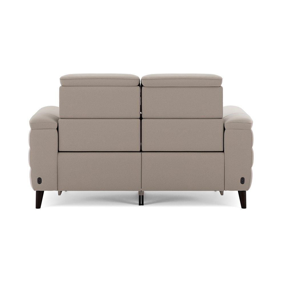 Cassius 2 Seater Power Recliner Sofa with Adjustable Power Headrests in Bella Latte Fabric 6