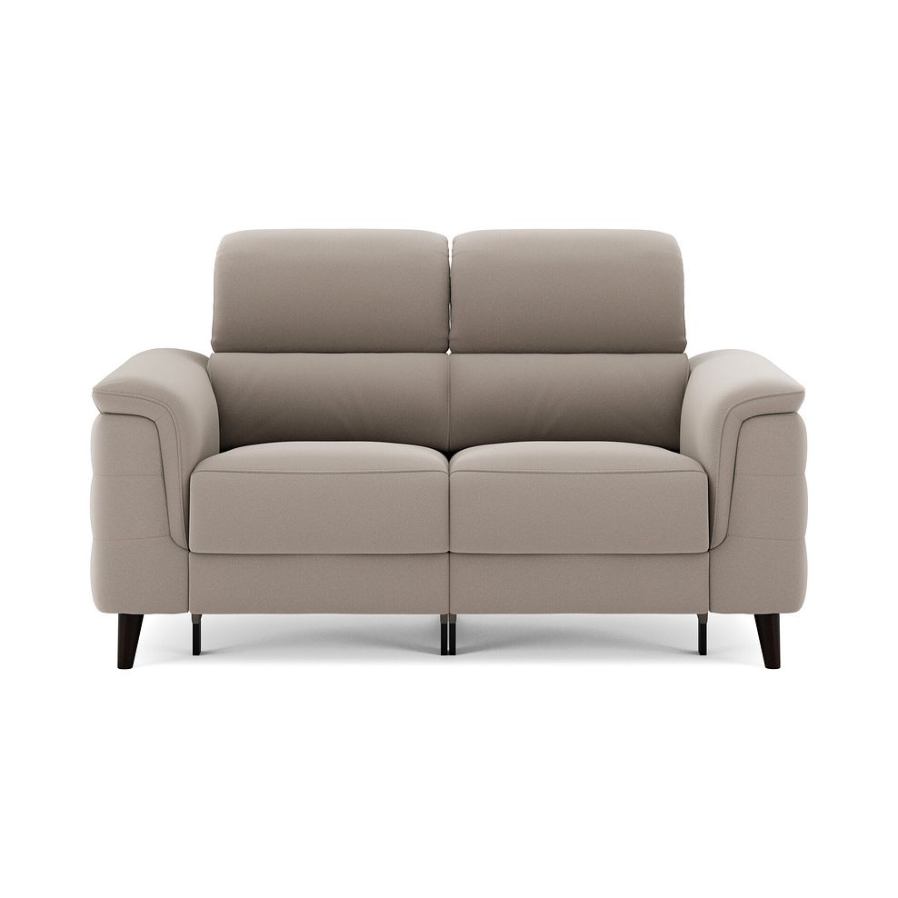 Cassius 2 Seater Power Recliner Sofa with Adjustable Power Headrests in Bella Latte Fabric 3