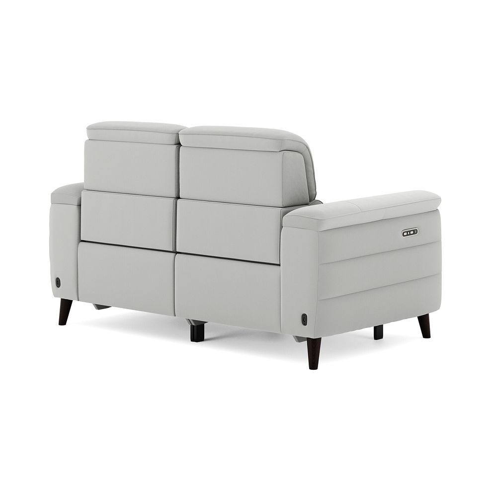Cassius 2 Seater Power Recliner Sofa with Adjustable Power Headrests in Bella Lead Grey Fabric 5