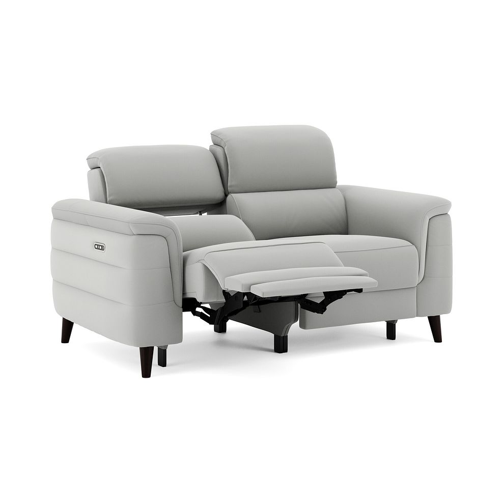 Cassius 2 Seater Power Recliner Sofa with Adjustable Power Headrests in Bella Lead Grey Fabric 2