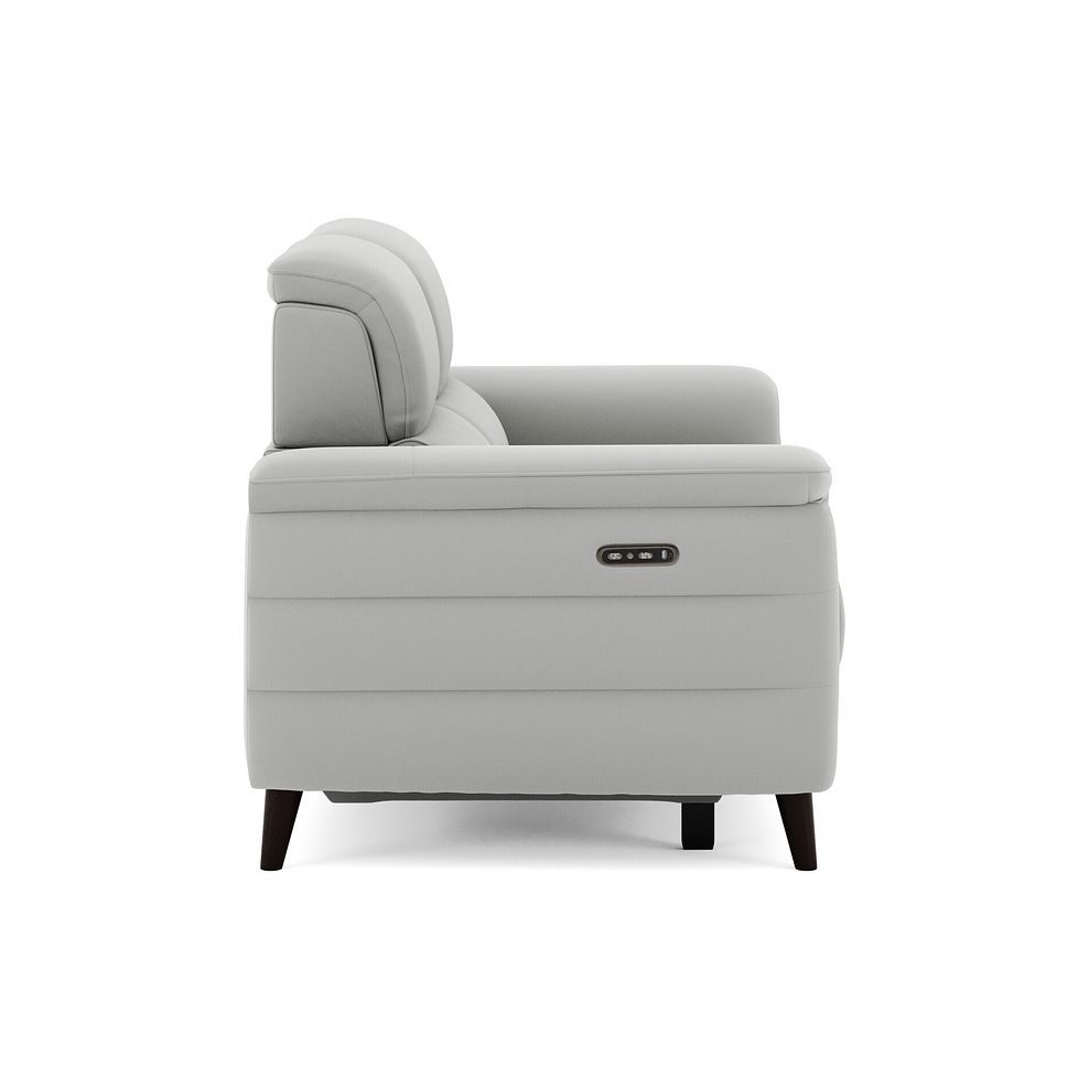 Cassius 2 Seater Power Recliner Sofa with Adjustable Power Headrests in Bella Lead Grey Fabric 4