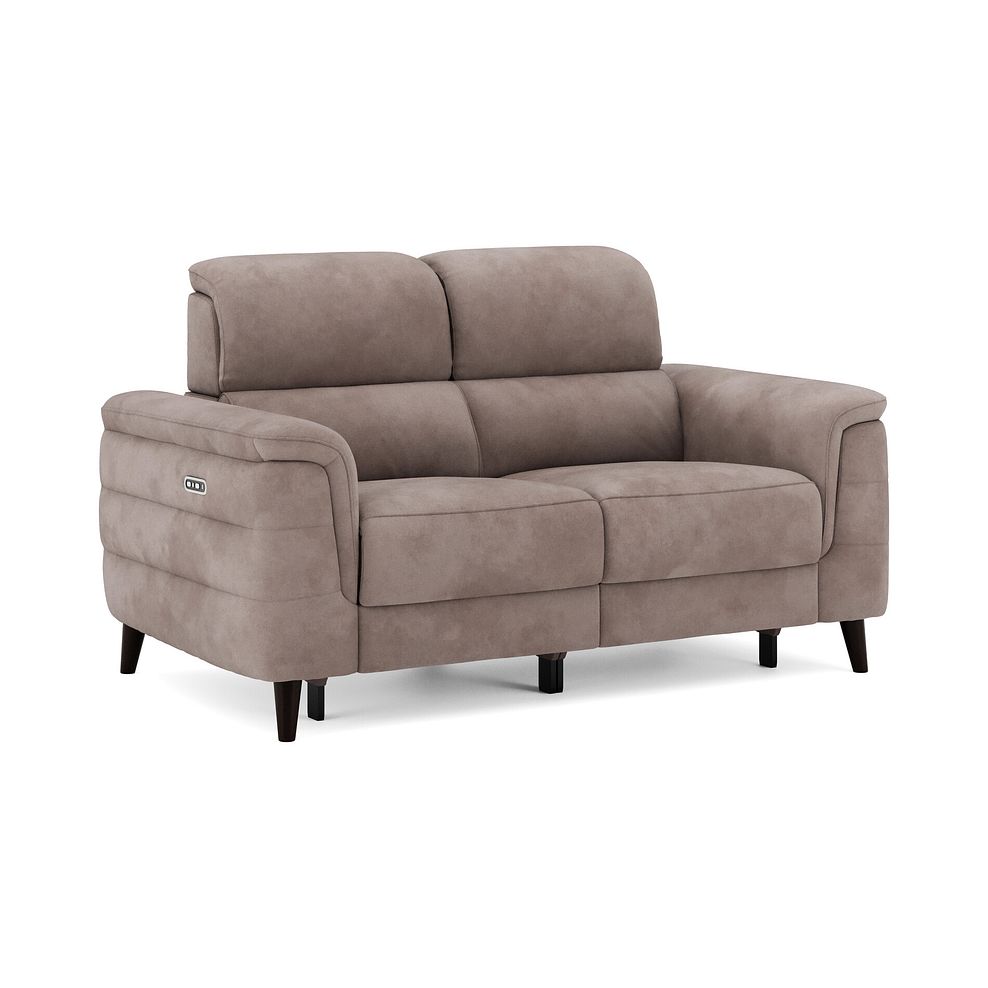 Cassius 2 Seater Power Recliner Sofa with Adjustable Power Headrests in Dexter Nutmeg Fabric 1