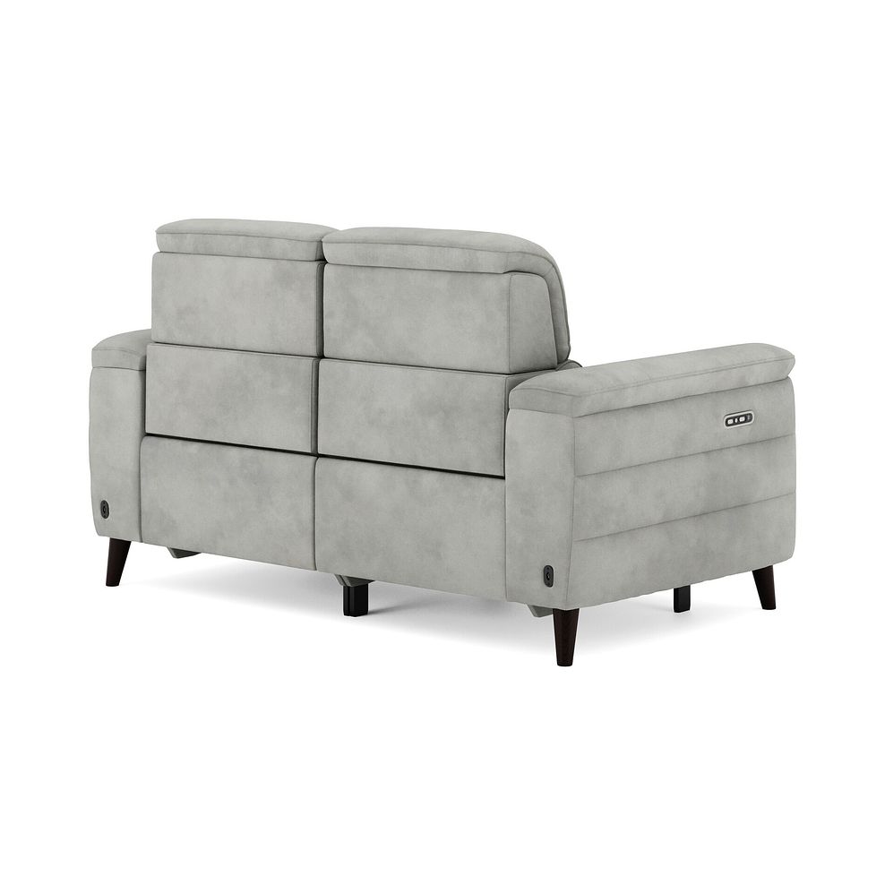 Cassius 2 Seater Power Recliner Sofa with Adjustable Power Headrests in Dexter Stone Fabric 5