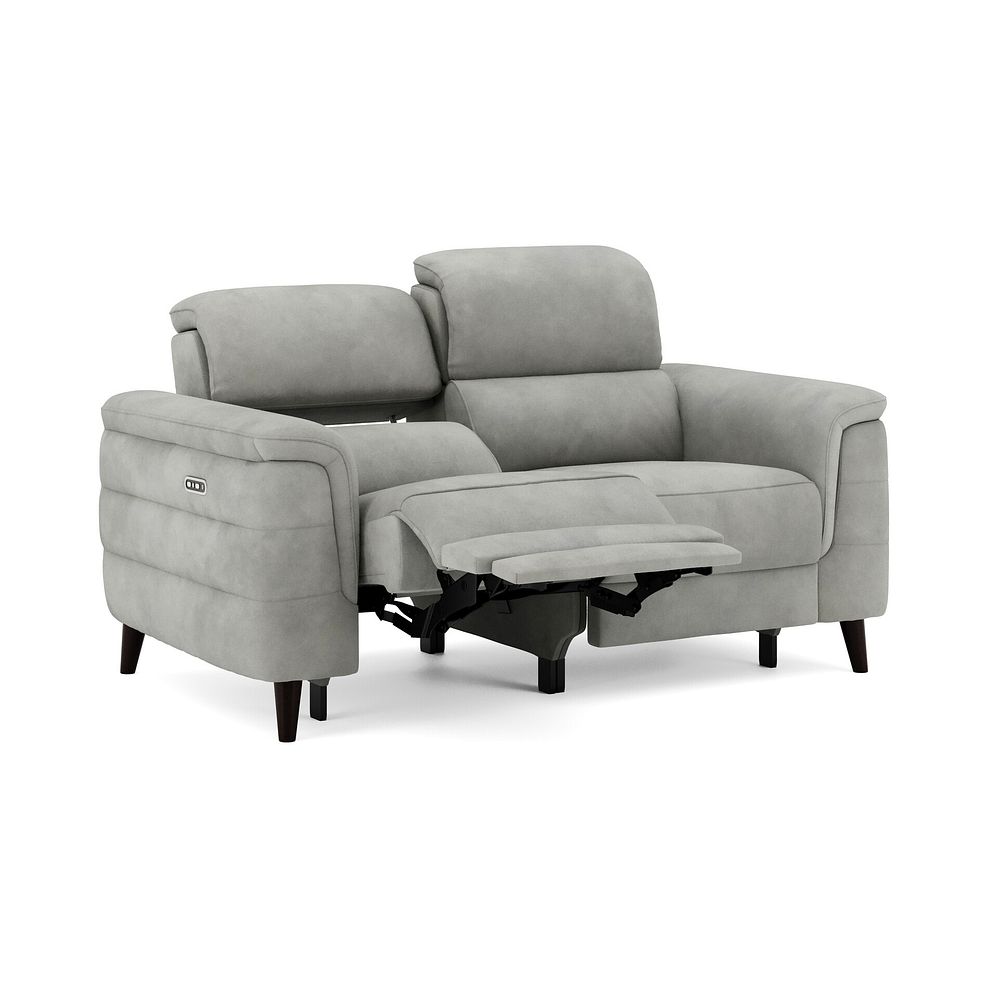 Cassius 2 Seater Power Recliner Sofa with Adjustable Power Headrests in Dexter Stone Fabric 2