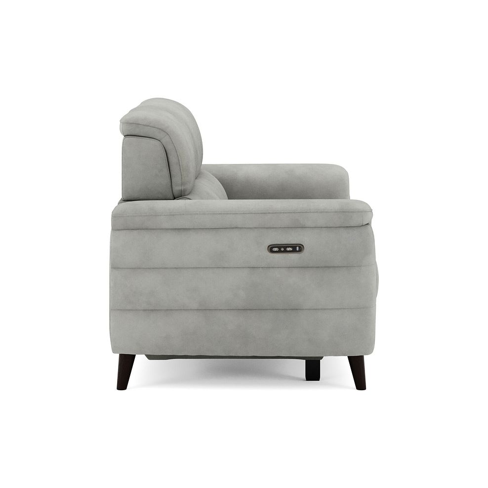 Cassius 2 Seater Power Recliner Sofa with Adjustable Power Headrests in Dexter Stone Fabric 4