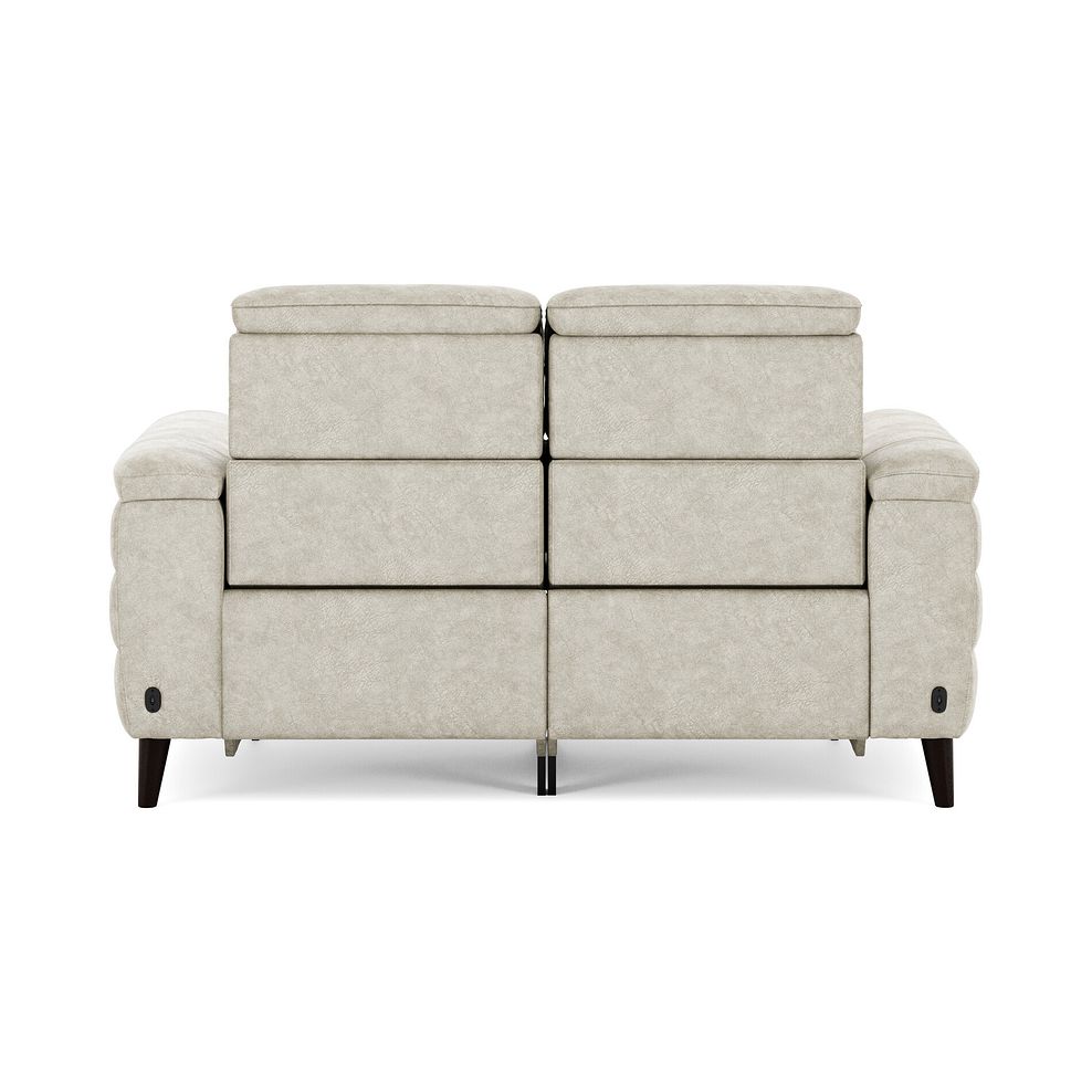 Cassius 2 Seater Power Recliner Sofa with Adjustable Power Headrests in Marble Cream Fabric 6