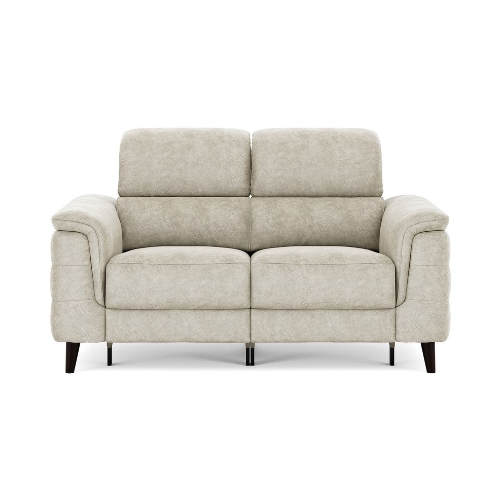Cassius 2 Seater Power Recliner Sofa with Adjustable Power Headrests in Marble Cream Fabric 3