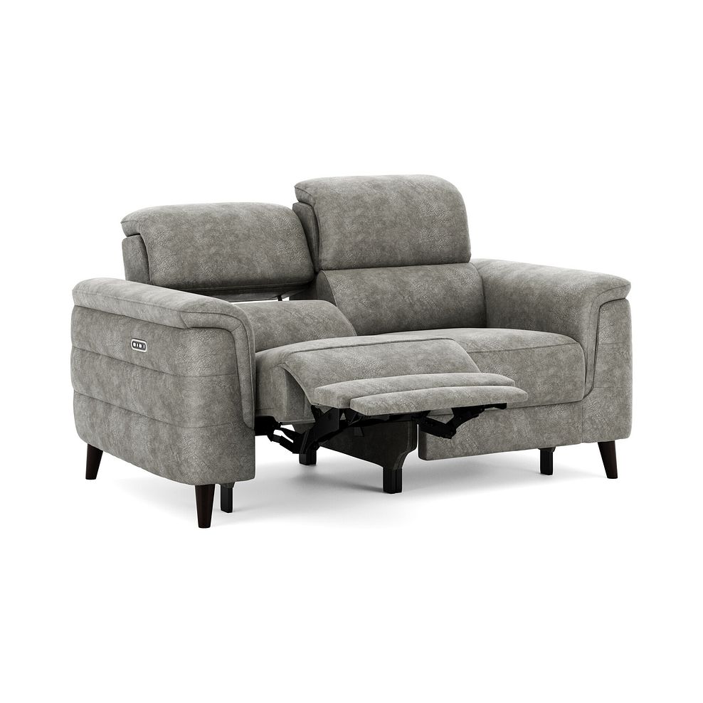 Cassius 2 Seater Power Recliner Sofa with Adjustable Power Headrests in Marble Mink Fabric 2