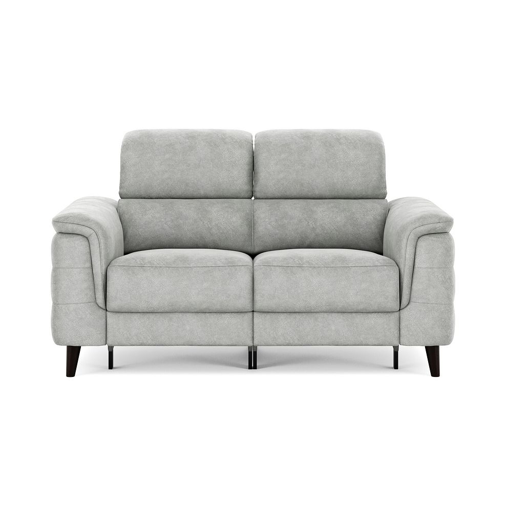 Cassius 2 Seater Power Recliner Sofa with Adjustable Power Headrests in Marble Silver Fabric 3