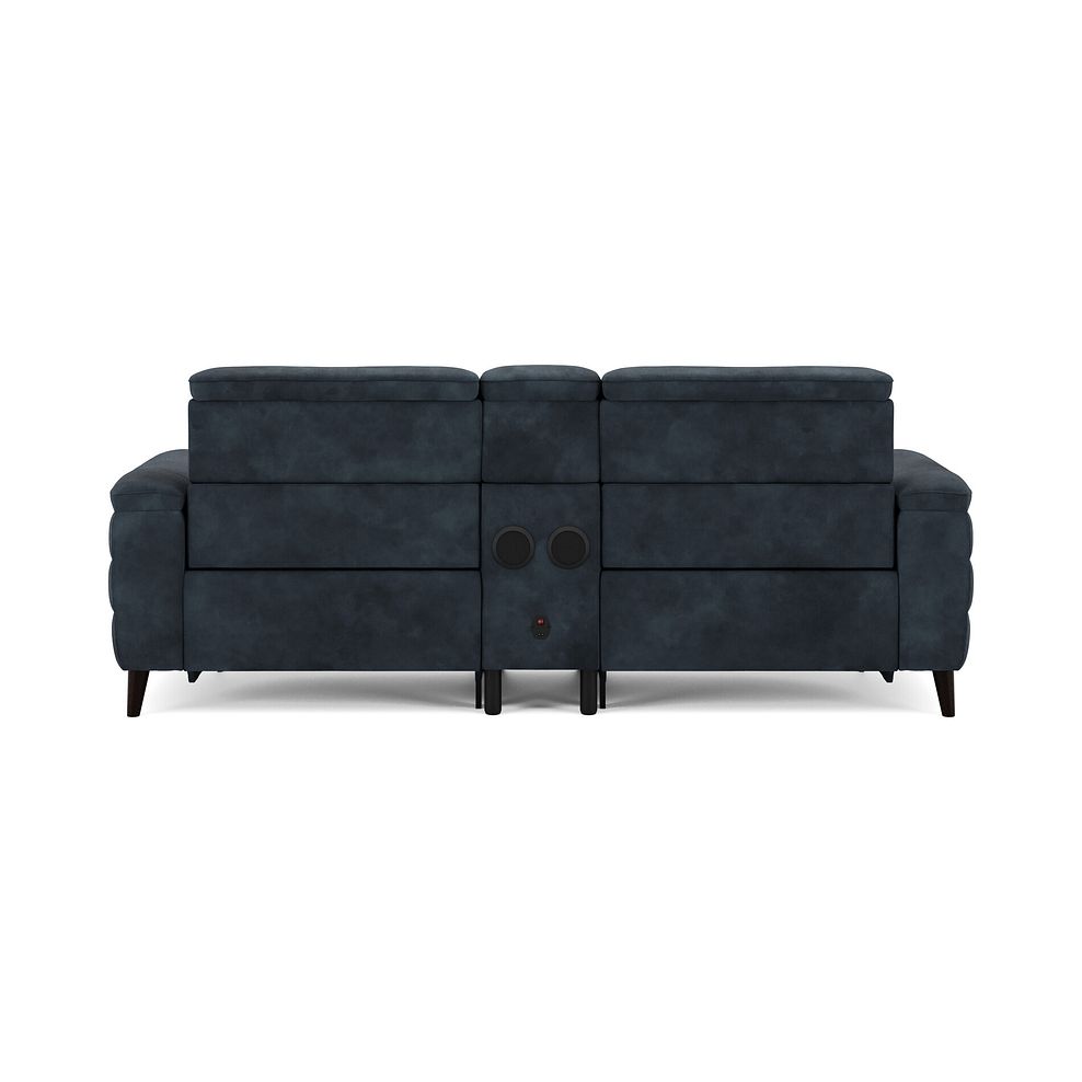 Cassius 2.5 Seater Power Recliner Console Sofa with Smart Screen and Speakers in Dexter Shadow Fabric 6