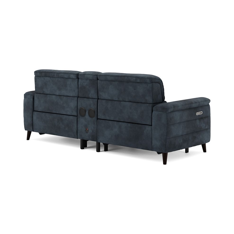 Cassius 2.5 Seater Power Recliner Console Sofa with Smart Screen and Speakers in Dexter Shadow Fabric 5