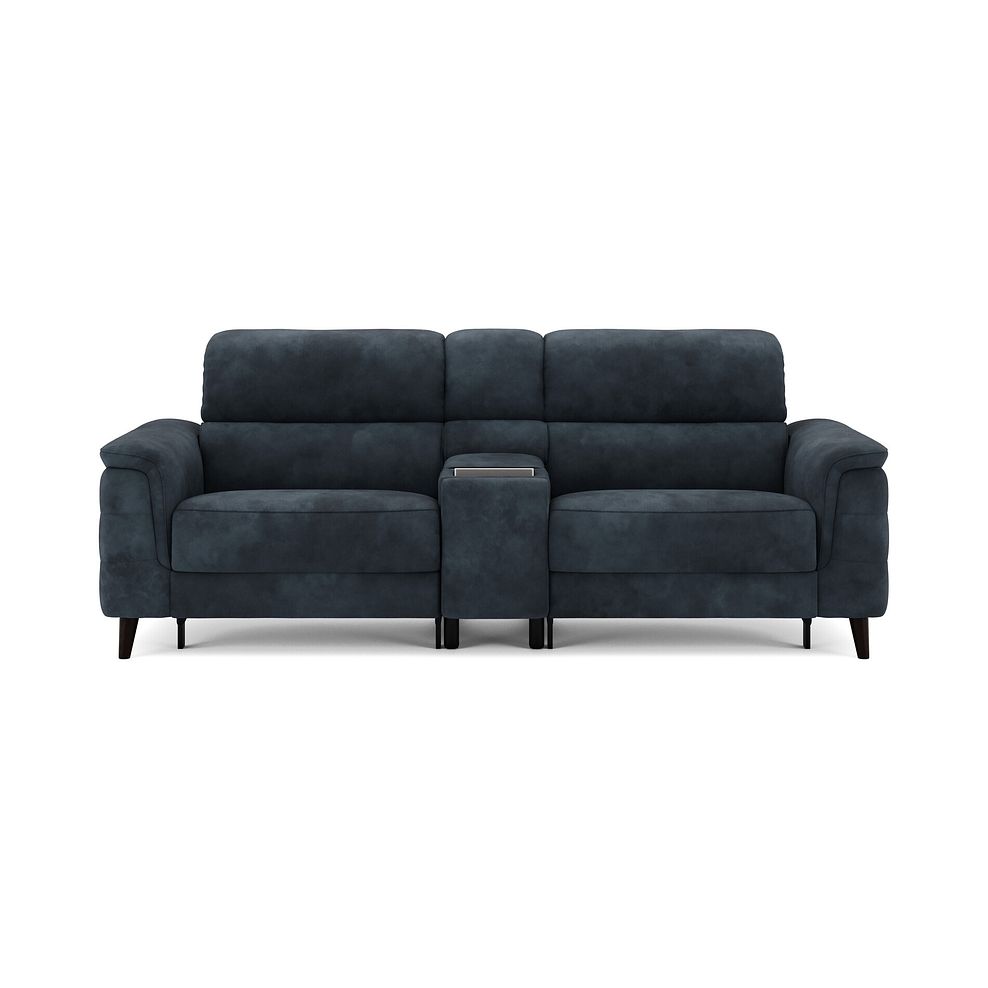 Cassius 2.5 Seater Power Recliner Console Sofa with Smart Screen and Speakers in Dexter Shadow Fabric 3