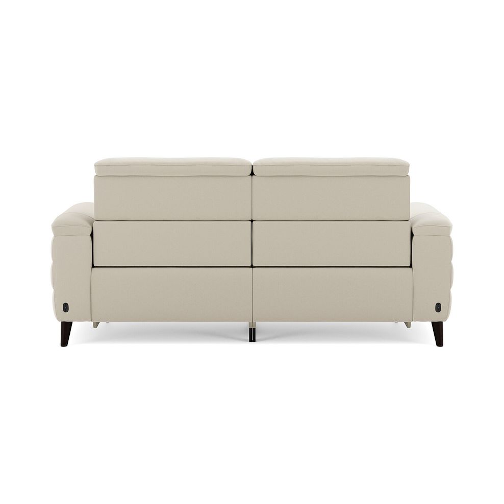 Cassius 3 Seater Power Recliner Sofa in Bella Barley White Fabric 6