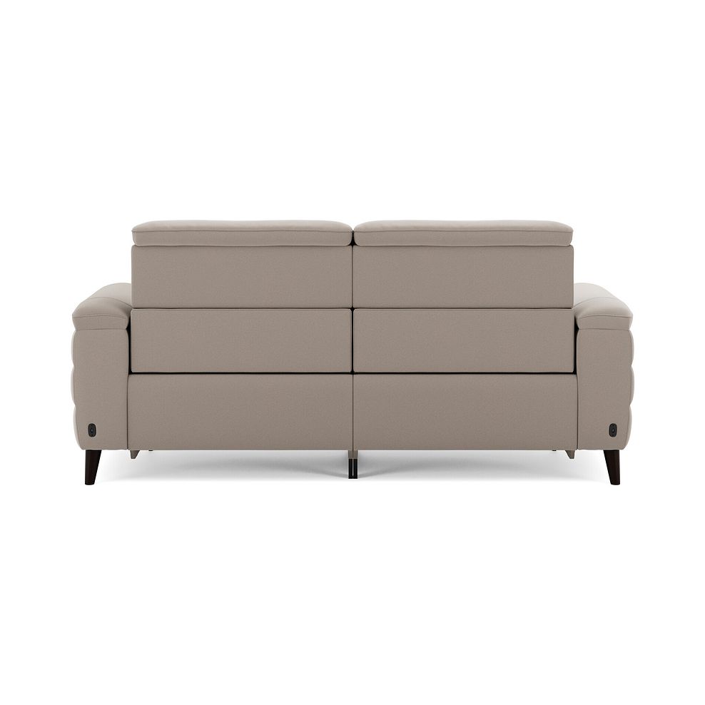 Cassius 3 Seater Power Recliner Sofa in Bella Latte Fabric 6