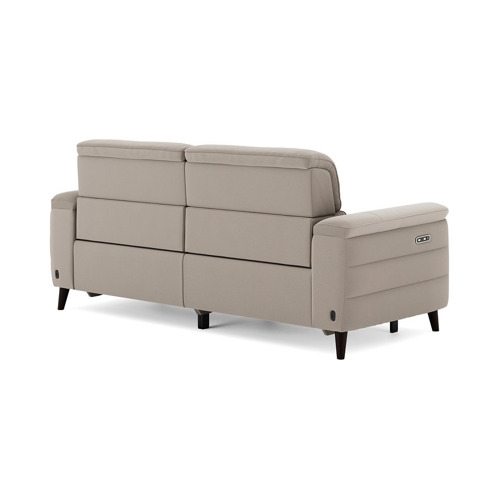 Cassius 3 Seater Power Recliner Sofa in Bella Latte Fabric 5