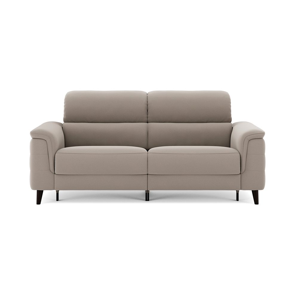 Cassius 3 Seater Power Recliner Sofa in Bella Latte Fabric 3