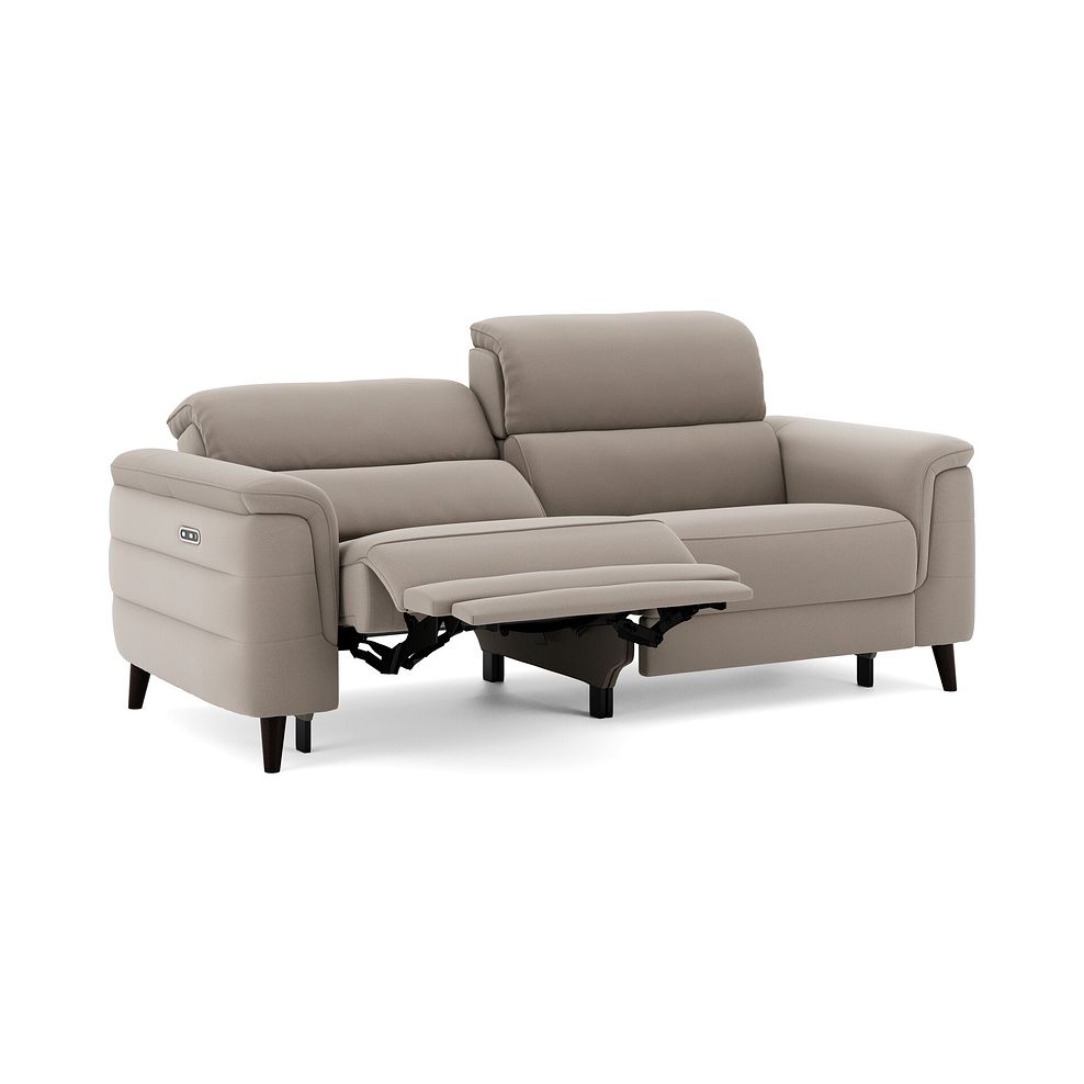 Cassius 3 Seater Power Recliner Sofa in Bella Latte Fabric 2