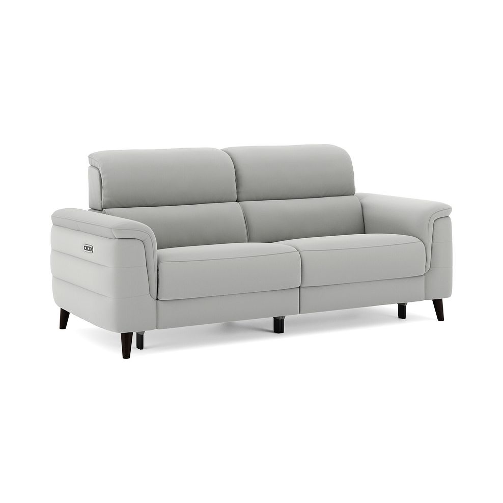 Cassius 3 Seater Power Recliner Sofa in Bella Lead Grey Fabric 1