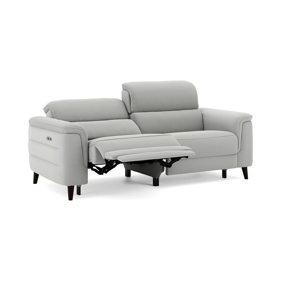 Cassius 3 Seater Power Recliner Sofa in Bella Lead Grey Fabric 2