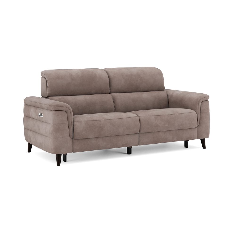Cassius 3 Seater Power Recliner Sofa in Dexter Nutmeg Fabric 1